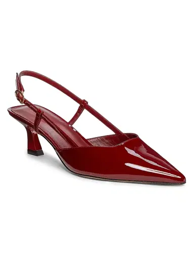 Stuart Weitzman Women's Vinnie 50MM Patent Leather Pumps | Thumbnail 2