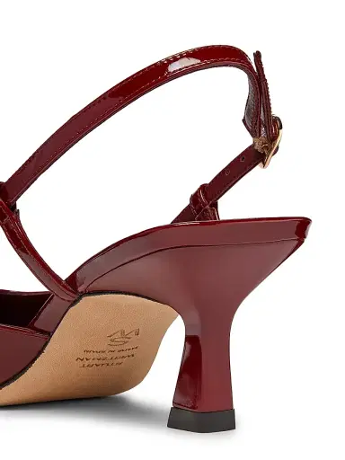 Stuart Weitzman Women's Vinnie 50MM Patent Leather Pumps | Thumbnail 3