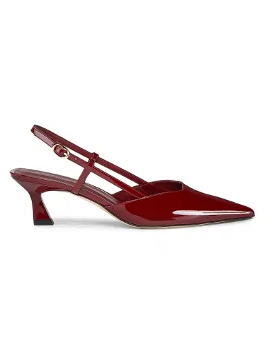 Stuart Weitzman Women's Vinnie 50MM Patent Leather Pumps | Thumbnail 1