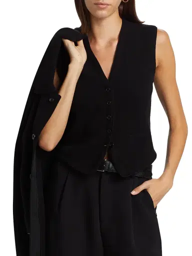 Guest In Residence Women's Cashmere Knit Tailored Vest | Thumbnail 3 Guest In Residence Women's Cashmere Knit Tailored Vest | Thumbnail 3