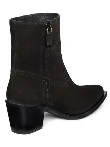Stuart Weitzman Women's Tate 65MM Suede Ankle Booties - Black | Thumbnail 3