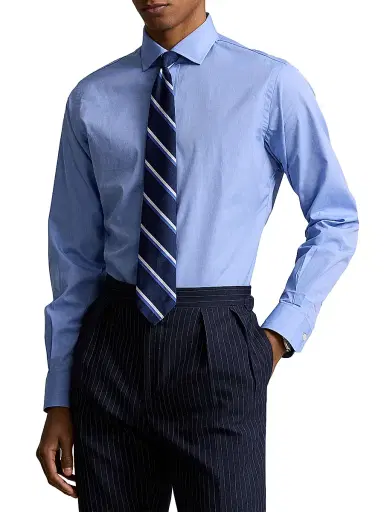 Polo Ralph Lauren Men's Cotton Dress Shirt - Blue | Thumbnail 3