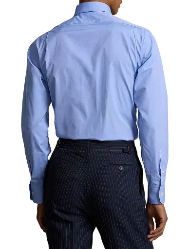 Polo Ralph Lauren Men's Cotton Dress Shirt - Blue | Thumbnail 4