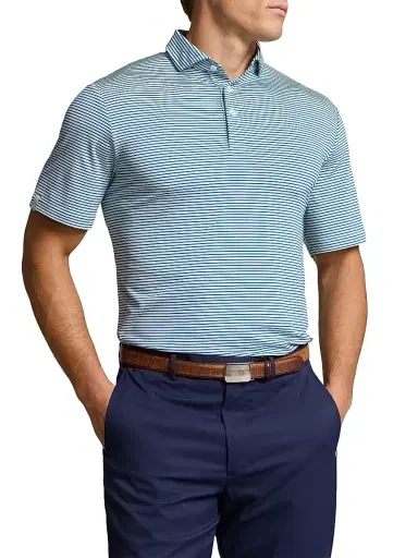 Polo Ralph Lauren Men's Stretch-Jersey Polo Shirt - Pastel Mint Multi - Size XXL | Thumbnail 3