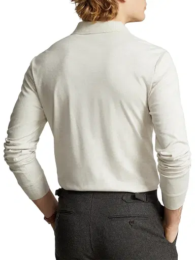 Polo Ralph Lauren Men's Interlock ​Cotton Long-Sleeve Polo Shirt | Thumbnail 4