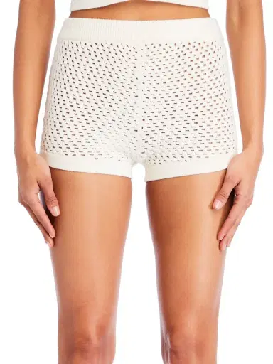 SEROYA Women's Nerina Crochet Hot Shorts - Porcelain | Thumbnail 1