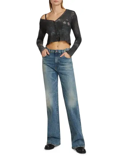 R13 Women's Jane High-Rise Boot-Cut Jeans - Kelly Stretch - Size 30 | Thumbnail 2