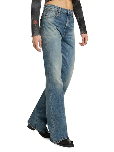 R13 Women's Jane High-Rise Boot-Cut Jeans - Kelly Stretch - Size 30 | Thumbnail 4