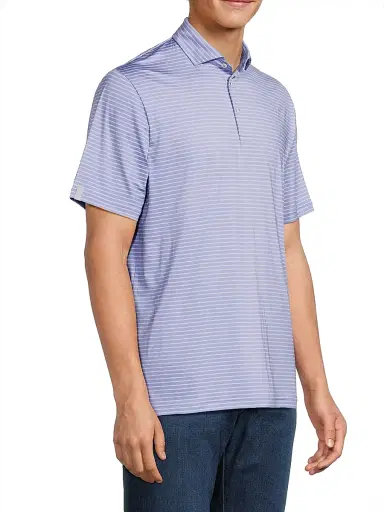 RLX Ralph Lauren Men's RLX Striped Polo Shirt - Classic Kelly Blue Lagoon - Size XXL | Thumbnail 4 RLX Ralph Lauren Men's RLX Striped Polo Shirt - Classic Kelly Blue Lagoon - Size XXL | Thumbnail 4