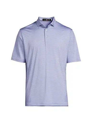 RLX Ralph Lauren Men's RLX Striped Polo Shirt - Classic Kelly Blue Lagoon - Size XXL | Thumbnail 1 RLX Ralph Lauren Men's RLX Striped Polo Shirt - Classic Kelly Blue Lagoon - Size XXL | Thumbnail 1