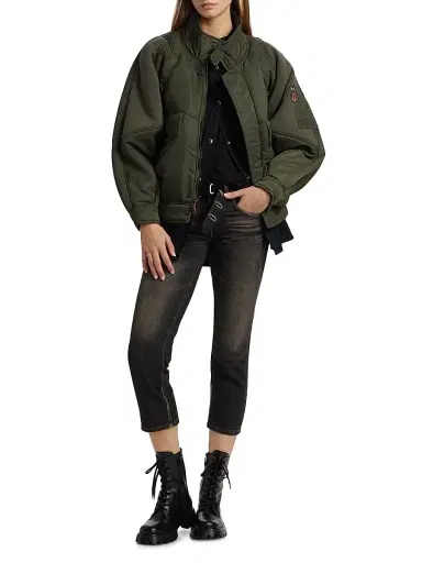 R13 Women's Boy Low-Rise Cropped Jeans - Abbey Black - Size 31 | Thumbnail 2 R13 Women's Boy Low-Rise Cropped Jeans - Abbey Black - Size 31 | Thumbnail 2