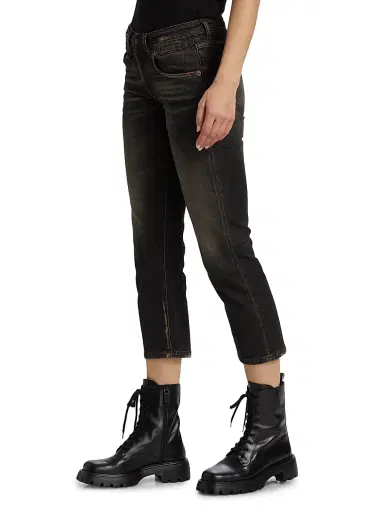 R13 Women's Boy Low-Rise Cropped Jeans - Abbey Black - Size 31 | Thumbnail 4 R13 Women's Boy Low-Rise Cropped Jeans - Abbey Black - Size 31 | Thumbnail 4