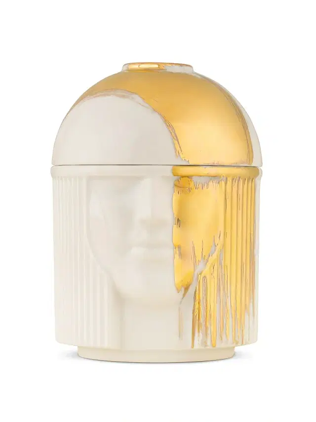White Gold L'Amazzone Porcelain Diffuser Holder - White Gold