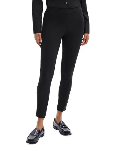 Theory Women's Adbelle Ponte Leggings - Black - Size Large | Thumbnail 3