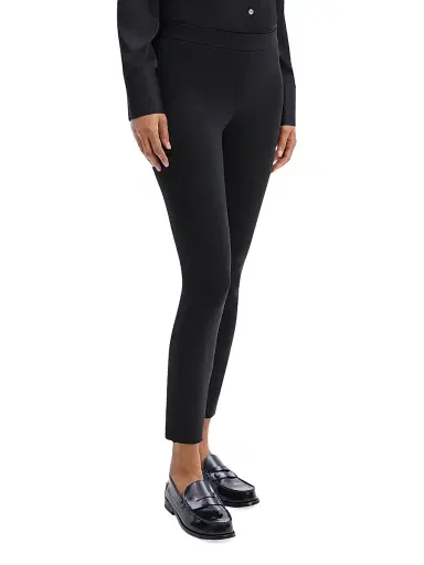 Theory Women's Adbelle Ponte Leggings - Black - Size Large | Thumbnail 4