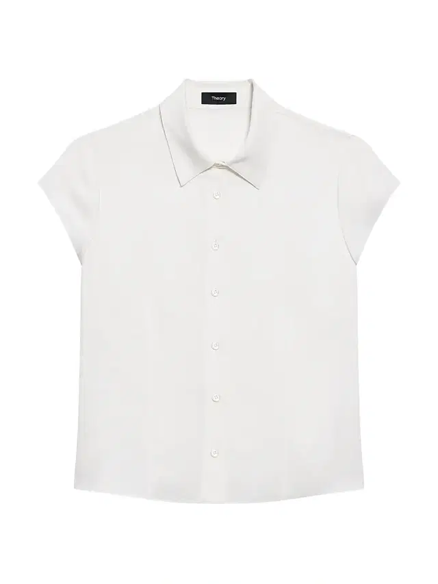 Theory Women's Cap-Sleeve Silk Button-Front Shirt -