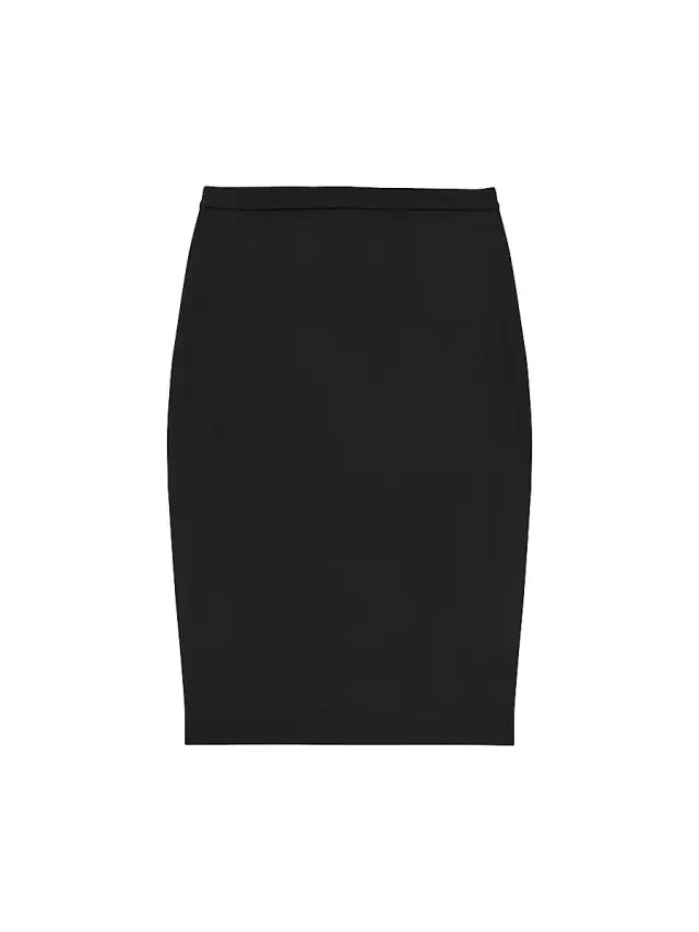 Theory Women's Wool Slim Pencil Skirt - Black
