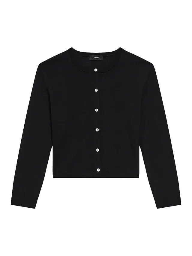Theory Women's Merino Wool Crop Cardigan - Black