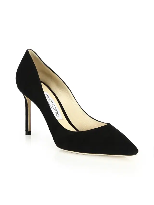 Jimmy Choo Women's Romy 85MM Suede Pumps - Black