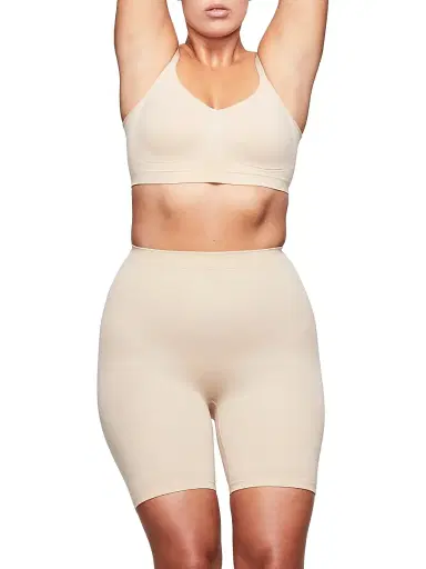 Skims Women's Seamless Sculpt Mid-Thigh Short - Clay - Size XL | Thumbnail 2