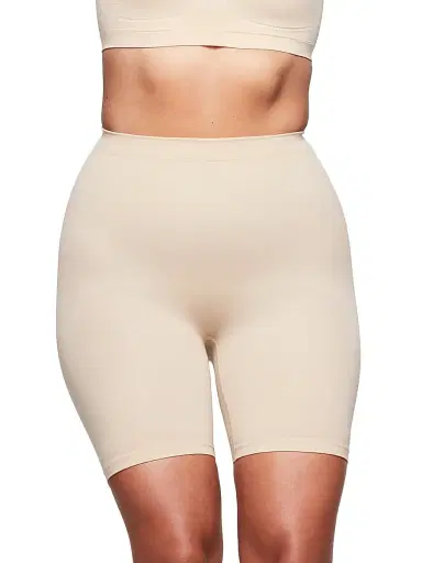 Skims Women's Seamless Sculpt Mid-Thigh Short - Clay - Size XL | Thumbnail 3