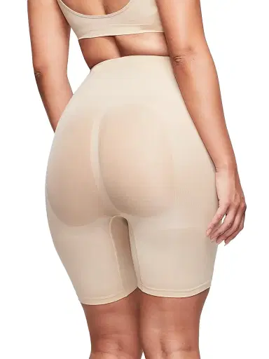 Skims Women's Seamless Sculpt Mid-Thigh Short - Clay - Size XL | Thumbnail 5