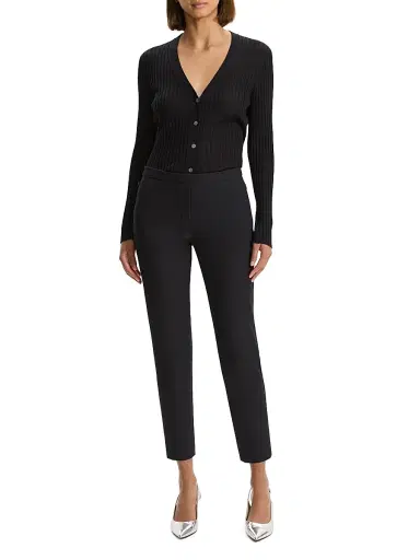 Theory Women's Thaniel Cotton-Blend Crop Pull-On Pants | Thumbnail 2 Theory Women's Thaniel Cotton-Blend Crop Pull-On Pants | Thumbnail 2