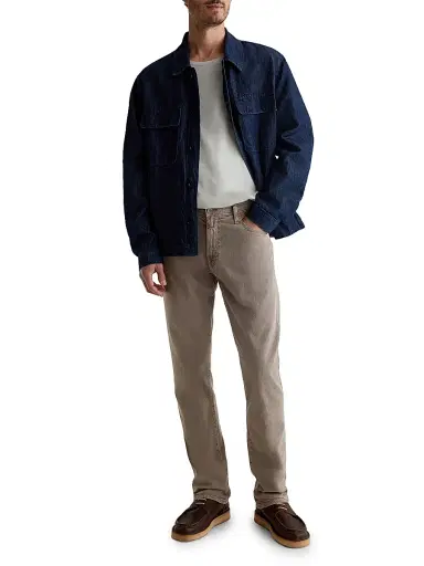 AG Jeans Men's Everett Linen-Blend Pants - Sulfur Amber Dust | Thumbnail 2