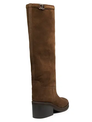Jimmy Choo Women's Yasmin 70MM Suede Boots - Oak | Thumbnail 3
