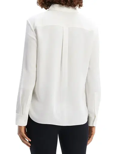 Theory Women's Straight Silk Button-Front Shirt - | Thumbnail 5 Theory Women's Straight Silk Button-Front Shirt - | Thumbnail 5