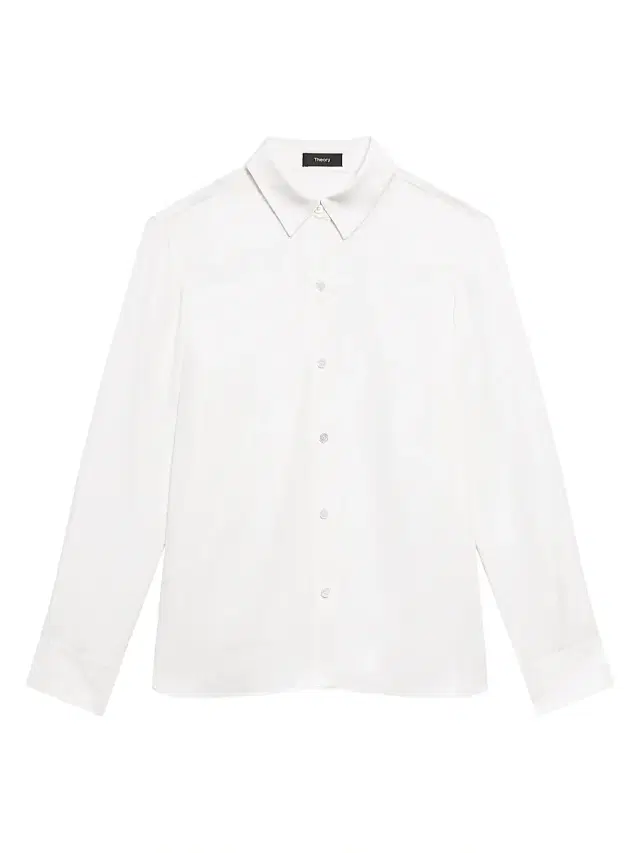 Theory Women's Straight Silk Button-Front Shirt -