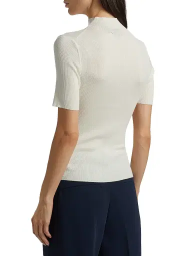 Theory Women's Leenda Merino Wool Short-Sleeve Sweater - New | Thumbnail 5