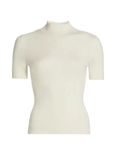 Theory Women's Leenda Merino Wool Short-Sleeve Sweater - New | Thumbnail 1