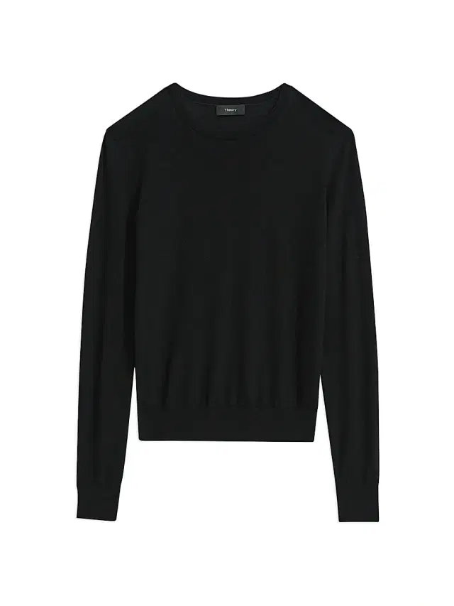 Theory Women's Wool Crewneck Sweater - Black