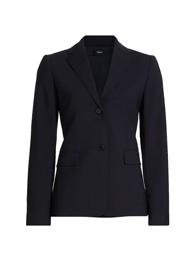 Theory Women's Slim-Fit Wool Blazer - Deep Navy