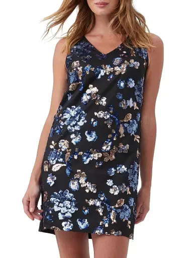 Trina Turk Women's Glitterati Sequin Floral Minidress | Thumbnail 4 Trina Turk Women's Glitterati Sequin Floral Minidress | Thumbnail 4