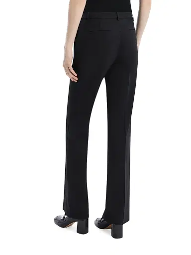 Theory Women's Stretch Wool Straight Full-Length Trousers - Black | Thumbnail 5