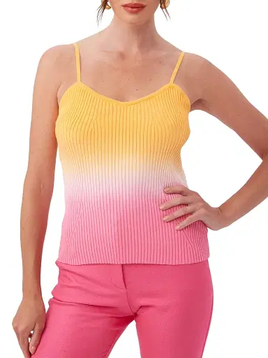 Trina Turk Women's Infusion Cotton Rb-Knit Camisole | Thumbnail 1 Trina Turk Women's Infusion Cotton Rb-Knit Camisole | Thumbnail 1