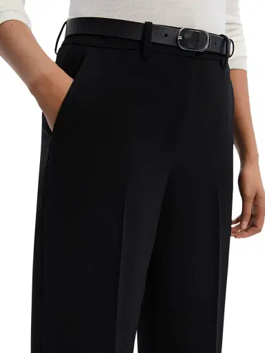 Theory Women's Relaxed Straight-Fit Trousers - Black | Thumbnail 6 Theory Women's Relaxed Straight-Fit Trousers - Black | Thumbnail 6