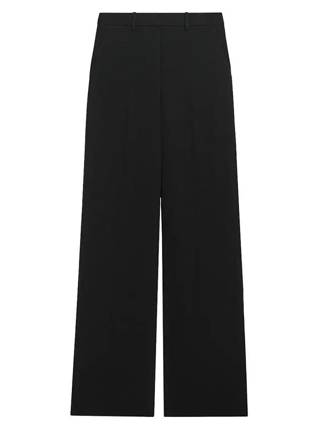 Theory Women's Relaxed Straight-Fit Trousers - Black