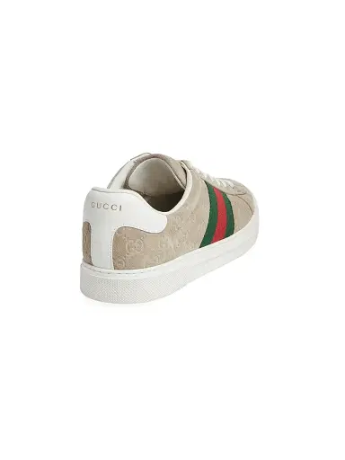 Gucci Men's Ace GG Suede Sneakers - Oatmeal - Size 14 | Thumbnail 3