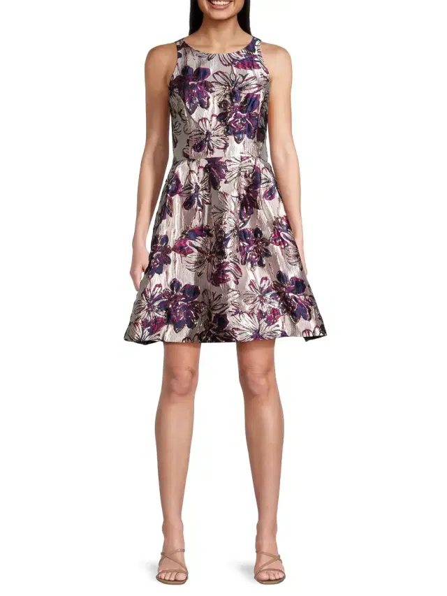 Women's Jollian Floral Jacquard Minidress