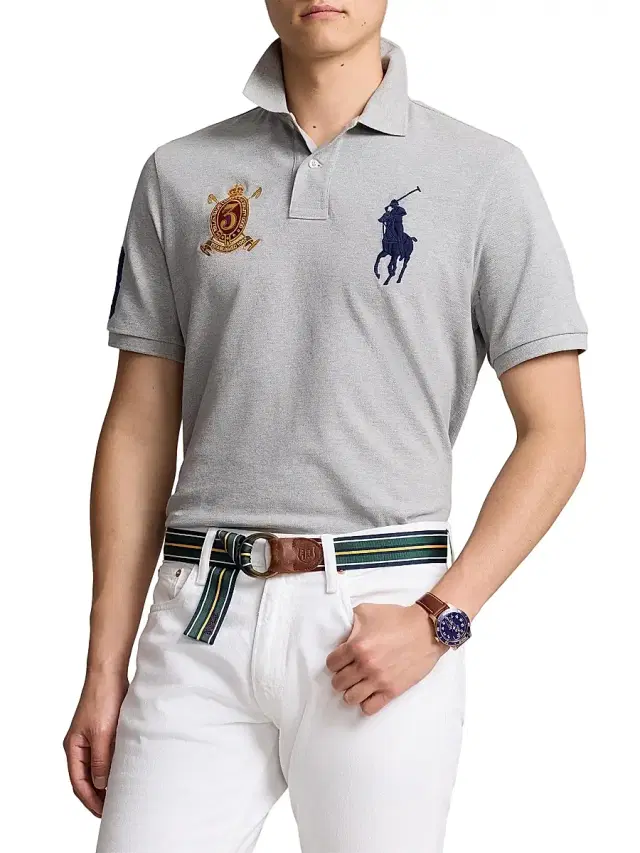 Polo Ralph Lauren Men's Mesh Pony Sport Polo Shirt - Andover Heather