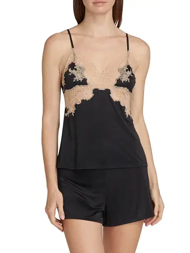 Natori Women's Enchant Lace Camisole Short Set - Black | Thumbnail 3