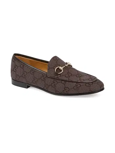 Gucci Women's New Jordaan Logo Loafers - Cocoa - Size 5 | Thumbnail 2
