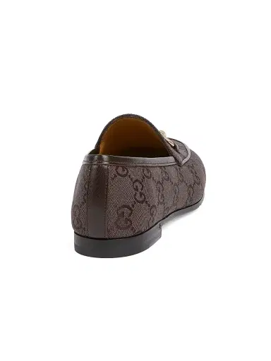 Gucci Women's New Jordaan Logo Loafers - Cocoa - Size 5 | Thumbnail 3