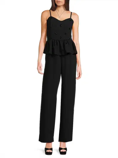 Lilly Pulitzer Women's Luella Embellished Peplum Jumpsuit | Thumbnail 2 Lilly Pulitzer Women's Luella Embellished Peplum Jumpsuit | Thumbnail 2