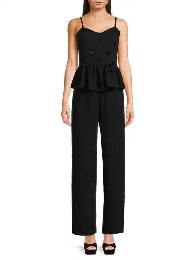 Lilly Pulitzer Women's Luella Embellished Peplum Jumpsuit | Thumbnail 3 Lilly Pulitzer Women's Luella Embellished Peplum Jumpsuit | Thumbnail 3