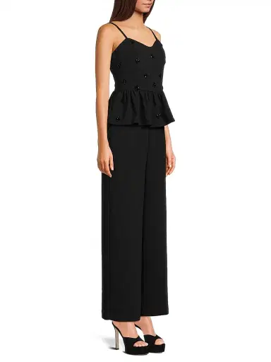 Lilly Pulitzer Women's Luella Embellished Peplum Jumpsuit | Thumbnail 4 Lilly Pulitzer Women's Luella Embellished Peplum Jumpsuit | Thumbnail 4