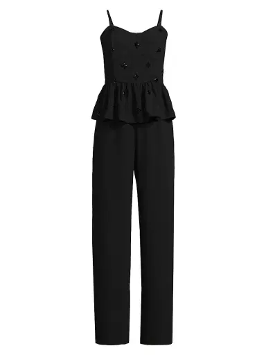 Lilly Pulitzer Women's Luella Embellished Peplum Jumpsuit | Thumbnail 1 Lilly Pulitzer Women's Luella Embellished Peplum Jumpsuit | Thumbnail 1